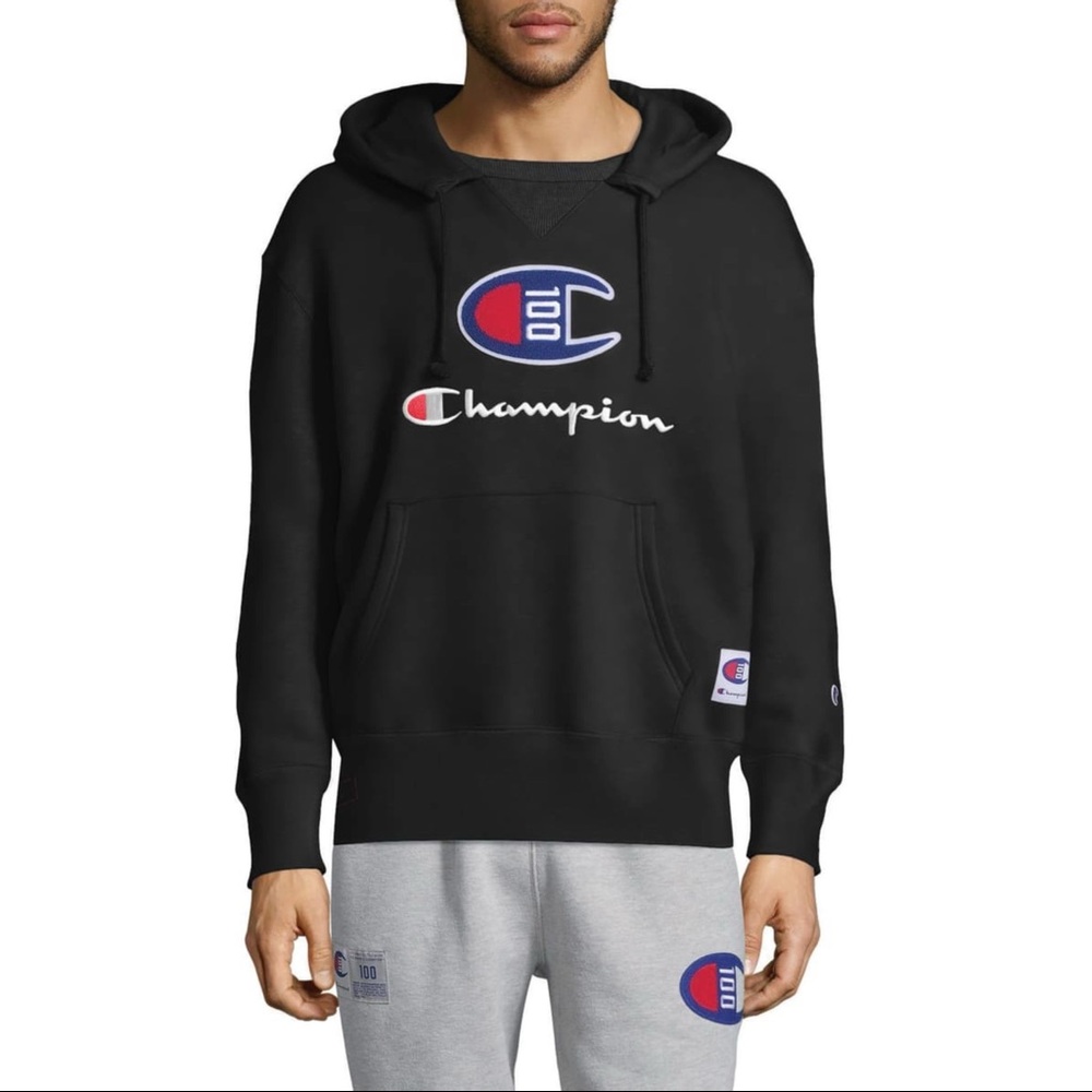 Champion Century Collection Logo Pullover Hoodie